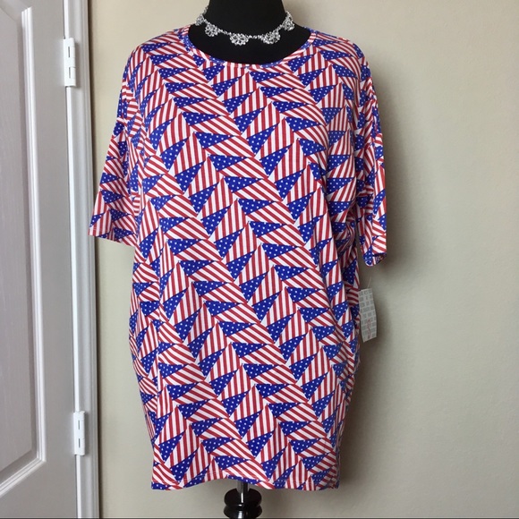 NWT LuLaRoe AMERICANA Irma Tunic Top - Picture 1 of 6